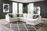 Prime Furniture - Ashley Furniture - Koralynn Sectional - RAF 3-Piece Sectional with Chaise / Stone - 54102S1